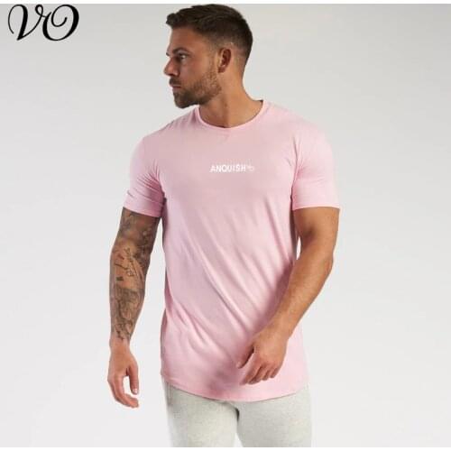 Summer streetwear casual mens shirt jogger cotton gyms fashion sportswear outdoor round neck short sleeve T-shirt