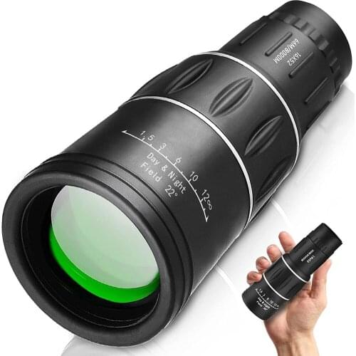 16X52 Monocular Telescope, High Power Prism Compact Monoculars for Adults Kids HD Monocular Scope for Bird Watching Hunting