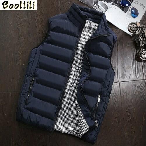 Mens Jacket Sleeveless Vest New Brand Winter Fashion Casual Coats Male Cotton-Padded Mens Vest Men Thicken Waistcoat 5XL