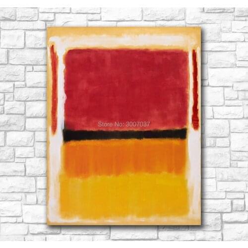 Wall Pictures For Living Room Abstract Mark Rothko Violet Black and Orange Canvas Art Home Decor Modern No Frame Oil Painting