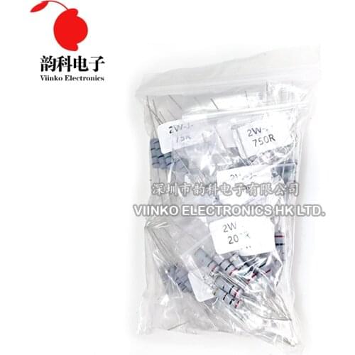 New Carbon Film Resistor Kit 2W 5% 0.1R -750R ohm 30Kinds *5pcs= 150PCS/Set