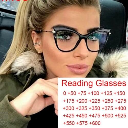 Glasses Cat Eye Women Men Computer Eyeglasses Oversized Optical Reading Eye Glasses Blue Light Filter Presbyopia Eyewear Oculos