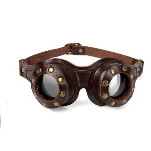 SzBlaZe Steampunk Retro industrial style Goggles Gothic Glasses Vintage Glasses for Masquerade Cosplay Outdoor Accessories