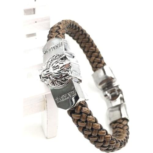 Wholesale 12pcs/lot Animation Jewelry Final Fantasy Bracelet Men Alloy Leather Braided Bracelets&Bangles 2 Design Options