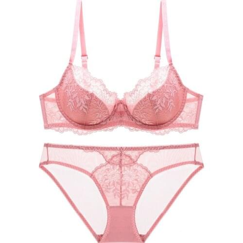 Factory Wholesale New European and American Sexy Lace Thin Bra Bra Big Chest Small Lingerie Bra Suit