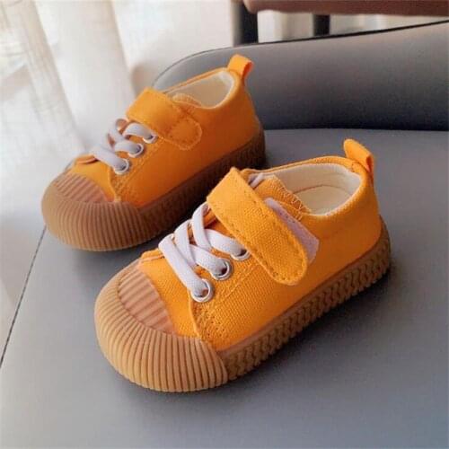 Autumn 2021 baby walking shoes childrens solid casual shoes boys and girls are fashionable canvas shoes