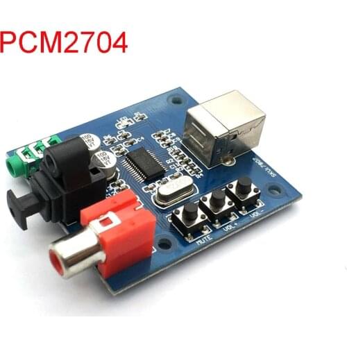 PCM2704 Audio DAC USB to S/PDIF Sound Card Decoder Board 3.5mm Analog Coaxial Optical Fiber Output Hi Fi Module