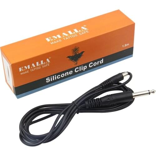 Professional EMALLA DC Tattoo Clip Cords Silicone Soft Tattoo Clip Cord for Tattoo Machine Tattoo Power Supply Free Shipping