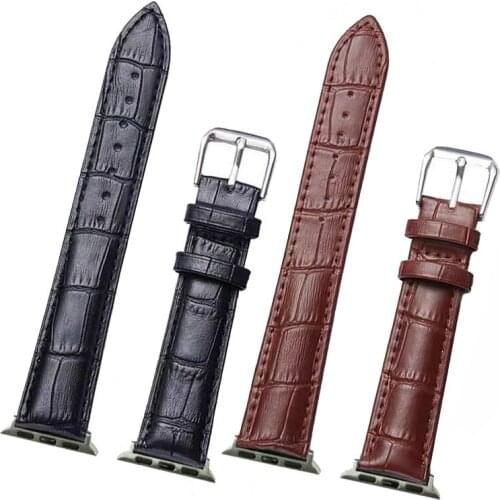 Leather Watch Band for Apple Watch 5 4 3 2 1 series 38mm 40mm 42mm 44mm Women/Men Bracelet iWatch Watch Strap