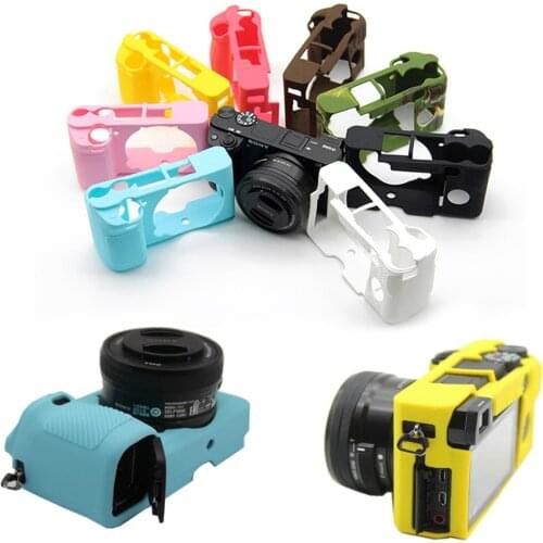 Rubber Silicone Case soft cover for Sony A6300 ILCE-6300 ILCE-6400 A6400 A6100 ILCE-6100 camera bag body cover protector shell