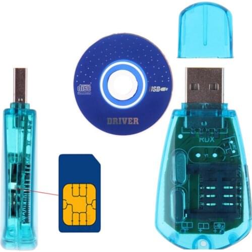 Mobile Phone USB Mini Sim Card Reader Writer Copy Cloner Back Up Kit GSM CDMA WCDMA SMS Adapter Converter Cellphones With Disk