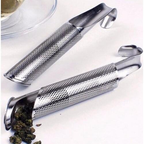 Pipe Design Stainless Steel Tea Strainer Infuser Kitchen Tea Spoon Infuser Filter Sticks Tea Tools LX8084