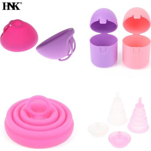 Foldable Menstrual Cup Sterilizer Feminine Hygiene Woman Lady Cup For Menstrual Period Sterilizing Silicone Collapsible Cup