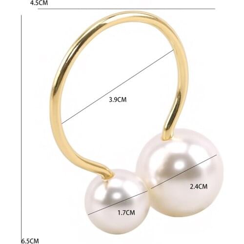 Modern Minimalist Napkin Buckle U-shaped Pearl Solid Color Restaurant Napkin Ring Household Table Decoration Supplies