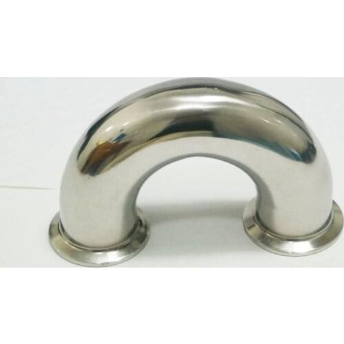 38mm O/D 1.5" Tri Clamp 304 Stainless Steel Sanitary 180 Degree Return Bend Three Clover Pipe Fitting For Homebrew