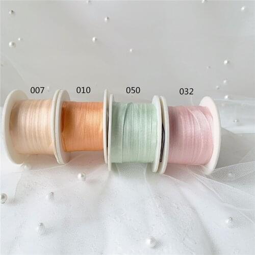 Woodenspools 7mm pure silk ribbon 100% silk embroidery ribbon hand dyed high quality Handmade doll decorate ribbon pure silk
