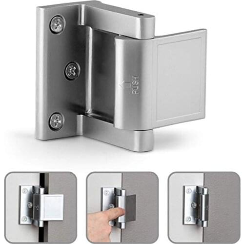 Home Security Zinc Aolly Door Reinforcement Lock Door Stopper Reinforcer Privacy Door Latch