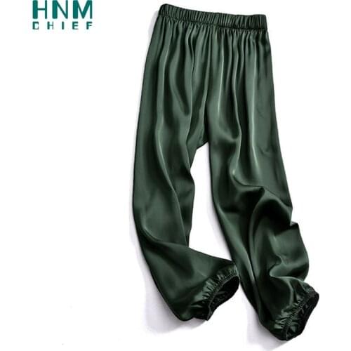 HNMCHIEF Green Sleep Wear for Women Pajama Night Pants Sleep Wear for Women Calf-Length Pants Spun Rayon Lounge Sleep Bottoms