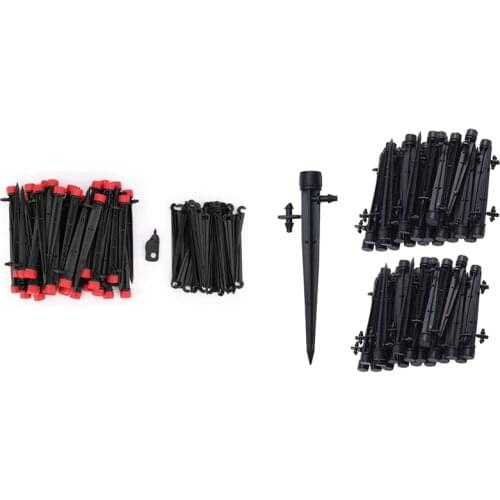 1 Set Drip Irrigation Emitters Adjustable Micro-Bubbler & 100 Pcs Irrigation System Drippers, 360 Degree Irrigation