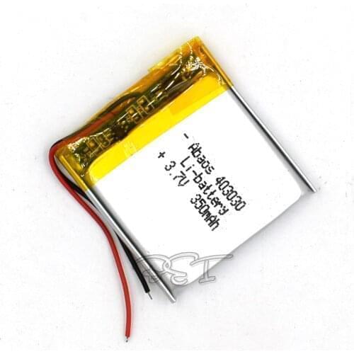 10Pcs 3.7V Lithium Battery Li-polymer Rechargeable Cell Li-ion Polymer 403030 350mAh For PSP Navi GPS MP3 MP4 Speaker Camera