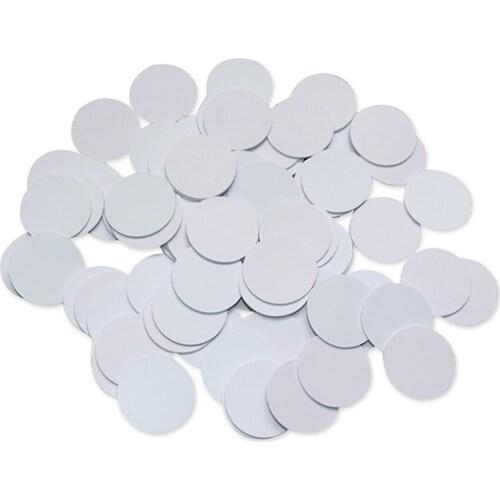10PCS/LOT) FM1108(M1 S50) RFID Smart IC Tags 13.56Mhz Waterproof 25mmx1mm PVS Coin Cards
