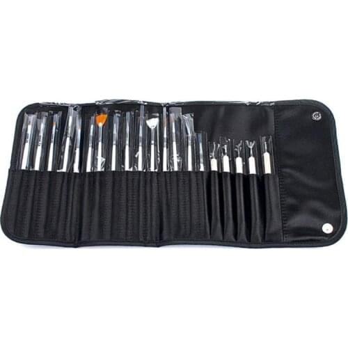 12/15/20pcs Nail Art Brushes Kit Painting Pen Set Nail Dotting Drawing Polish Brushes With Storage Bag Nail Decoration Tool