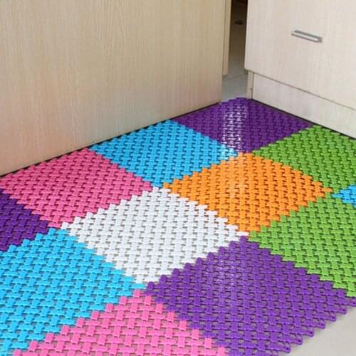 24.5*24.5cm DIY Carpet Candy Colors Plastic Bath Mats Easy Bathroom Massage Carpet Shower Room Non-Slip Mat,Free Splicing Mat