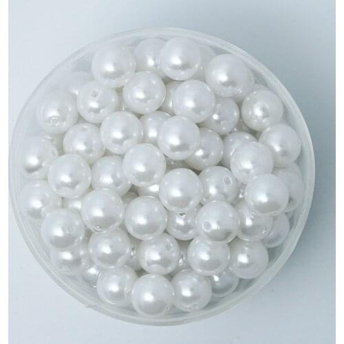 3/8/10/12/14/16/18/20mm ABS Imitation Pearl Beads Clothing Bags Embellishment Sewing Accessories Jewelry Making DIY Necklace