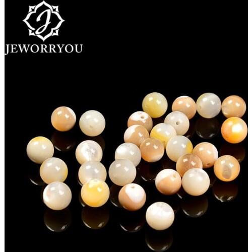 4/5/6/7/8/9/10/11/12mm natural Beads for DIY Jewelry Making Round tridacna Loose Spacer Beads for Handmade Bracelets Necklace
