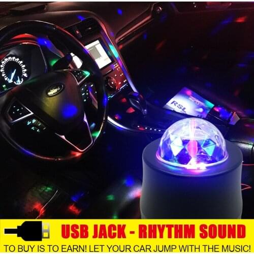 6 OR 3 color DJ LED lights flashing rhythm atmosphere lamp small magic ball spotlights decorative colorful light vehicle voice
