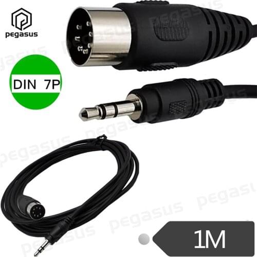 7-Pin Din Male to DC 3.5mm Female 1/8in MIDI Stereo Audio Cable 1 Meter
