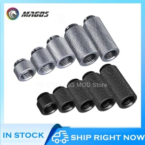 Water Cooling Extender Adapter Fitting, 10MM 15MM 20MM 30MM 40MM Extension Seat, G1/4 Male to Female, AU-EXJ-10