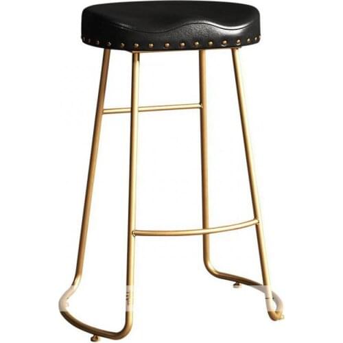 Bar Chair Nordic Net Red Gold Modern Simple Bar Milk Tea Coffee Shop Light Luxury Family Iron Stool