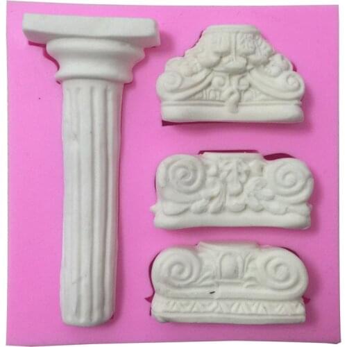 Romanesque Architecture pillar Silicone Cake Decorative Molds fondant silicone mold for cake decorating tools T0630