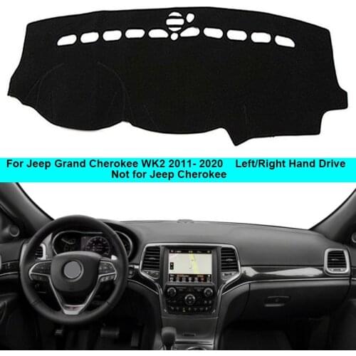 For Jeep Grand Cherokee WK2 2011 - 2020 LHD RHD 2 Layers Car Dashboard Cover Carpet Cape Rug Shade Carpet Dashmat Pad Protector
