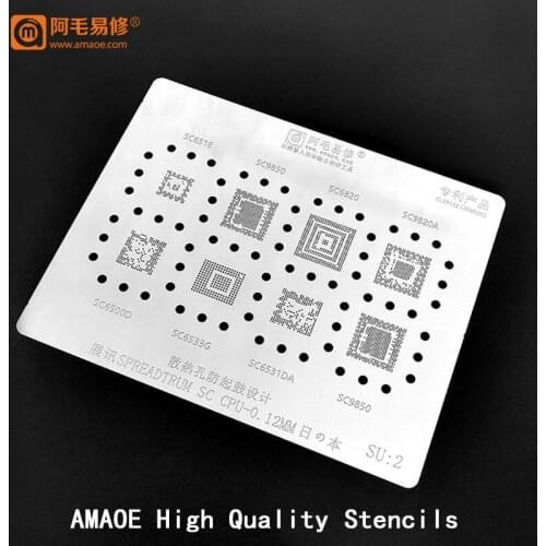 For Spreadtrum CPU SC7727S/7730S SC7731C SC7715A SC7731G SC9832A/9830A SC7730A/8830A SC8825C SC6825A/8825A BGA Reballing Stencil