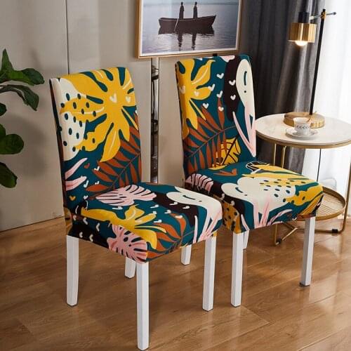 Floral Printing Stretch Elastic Chair Covers for Wedding Dining Room Office Banquet Chair Cover Stretchable
