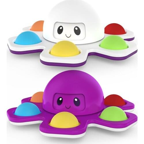 Octopus Gyro ABS Fingertip Push Bubble Simpl Dimmer Press Board Cup Mat Kid Adult Simple Dimple Game Entertainment Fidget Toys