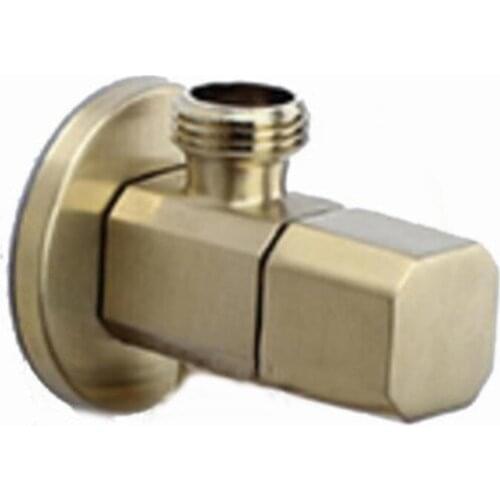 Brushed gold angle valve copper triangle valve general bathroom valve water stop valve toilet triangle AG888