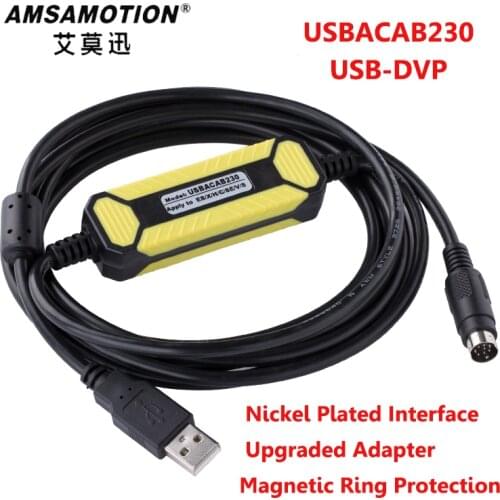 Upgraded Version Cable USB-DVP Suitable Delta DVP EH ES EC EX SS Series PLC Programming Cable USBACAB230 Download Cable