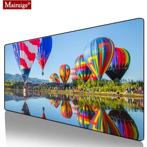 Hot Air Balloon Mouse Pad Large Landscape Colored Mat alfombrilla escritorios MousePad 90x40cm Gaming Accessories Desk Mat