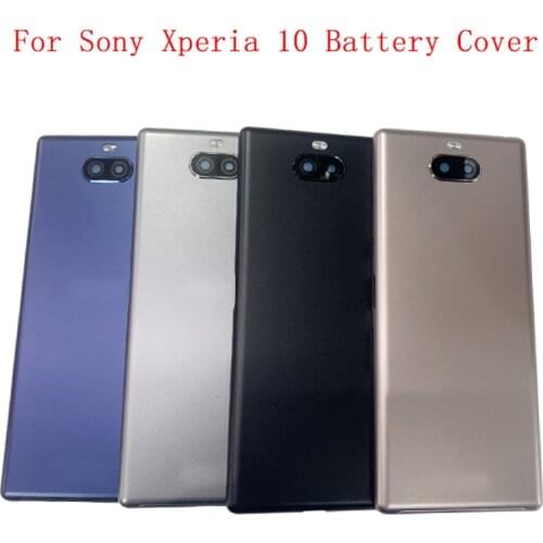 Battery Case Cover Rear Door Housing Back Case For Sony Xperia 10 10 Plus Battery Cover Camera Frame Lens with Logo