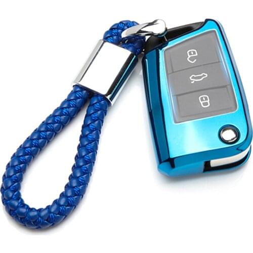 KUKAKEY Car Key Case Cover For Skoda Octavia Combi Fabia A7 A5 Soft TPU Protection Key Shell Car Styling Accessorise Cover Case