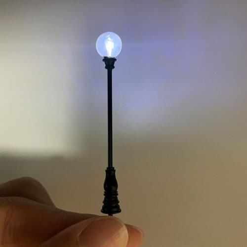 2 PCS HO Scale Model trains Railway park garden Street Light 3V Lamppost Lamps/Model Park Lamps/Train Layout Model Park Scenery