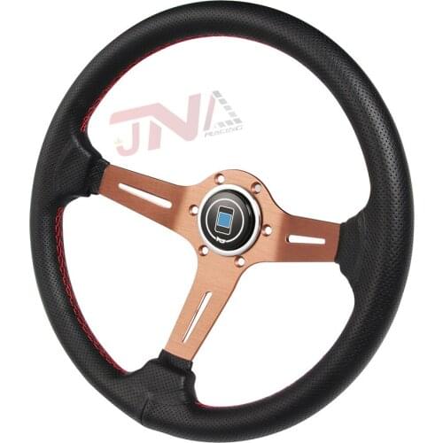JDM Car Modification Auto Racing Steering Wheels 350MM Deep Horn Drifting Sport Steering Wheel with Logo