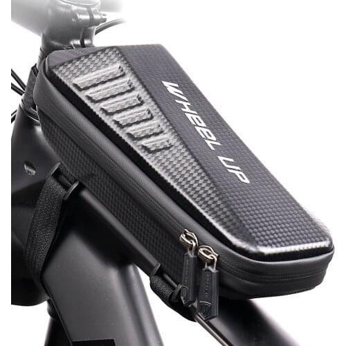 Casual Bike Front Tube Bag EVA Hard Shell Waterproof Bike Cycling Frame Bag Bike Accessories (White)