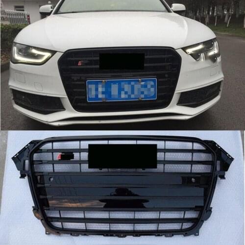 S4 style BLACK TRIM Front grille Fit For Audi B8.5 A4 S4 2013 13 2014 14 2015 15 2016 16
