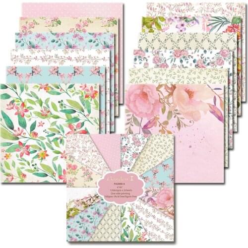 Garden 24 Sheet 6"X6" Scrapbooking Design Patterned Paper Pack Handmade Craft Background Pad AlinaCraft PA2008-6