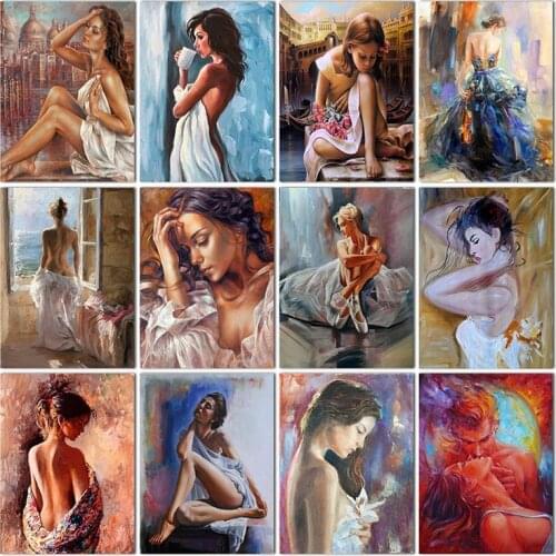 Sexy Women Posters Art Abstract Decorative Print Canvas Painting Girls Portrait Pictures Home Living Room Unframe Wall Decor