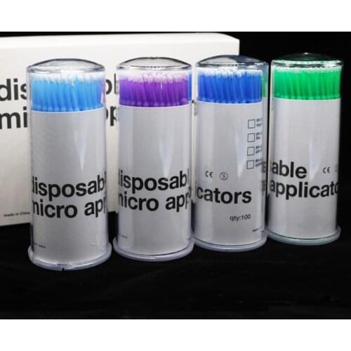 Disposable 100PCS/Lot Eyelash Brushes Swab Microbrushes Eyelash Extension Tools Individual Eyelashes Removing Tools Applicators